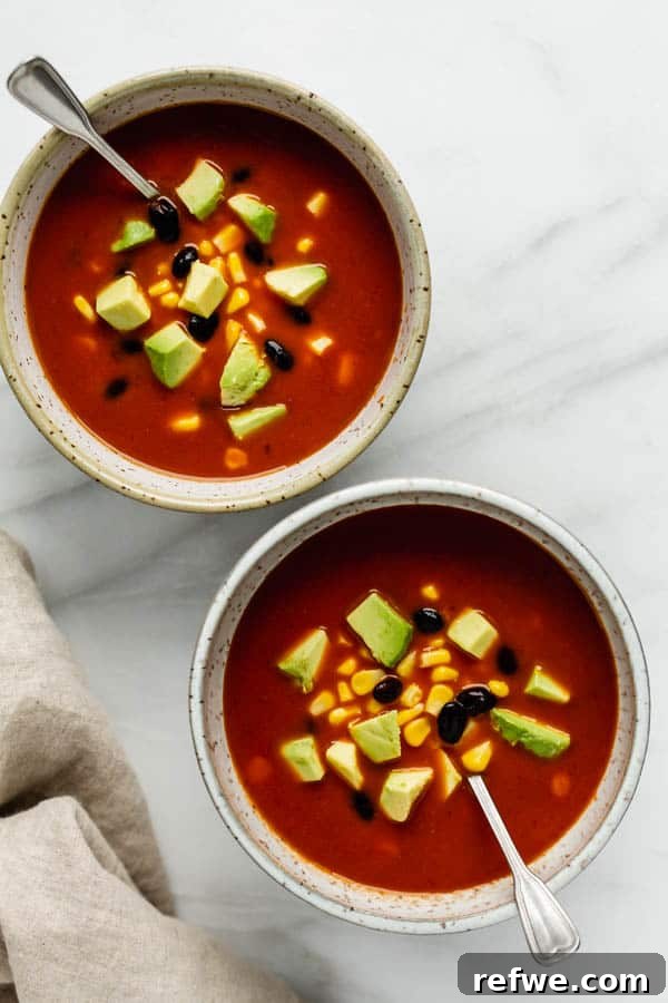 Smoky Plant-Powered Tortilla Soup 5 A third image showcasing the appetizing vegan tortilla soup, emphasizing its hearty nature.