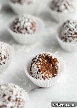 Carrot Cake Energy Balls, perfectly rolled and ready to eat.