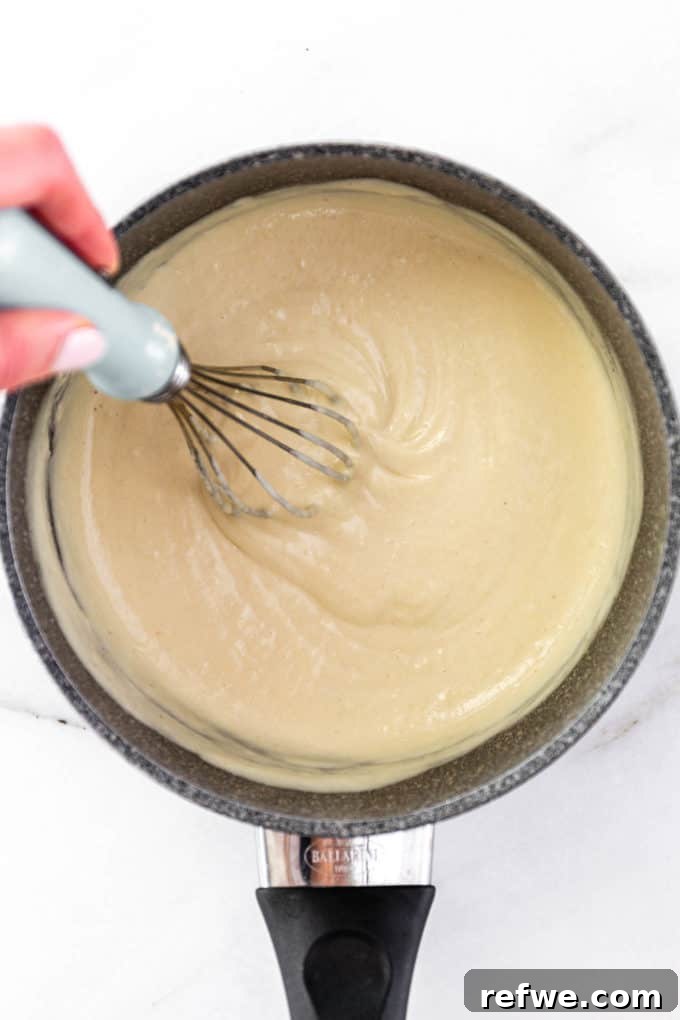 vegan bechamel in a pot
