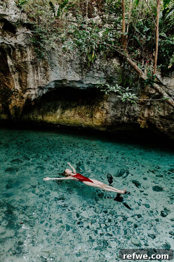 Tulum's Gastronomic Gems: A Foodie's Journey 11 The beautiful entrance and surrounding lush vegetation of Gran Cenote