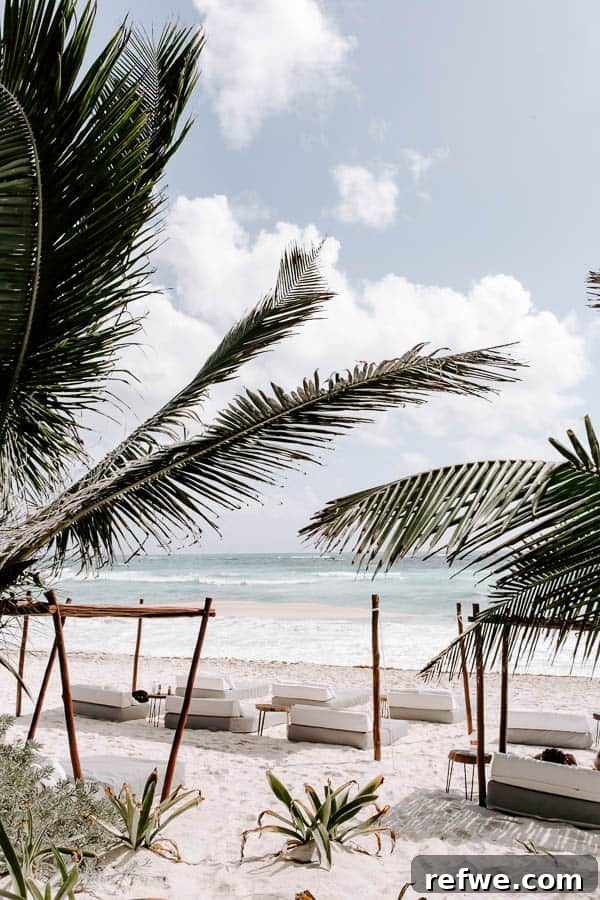 Tulum's Gastronomic Gems: A Foodie's Journey 13 The expansive, untouched beach in Tulum with clear blue waters
