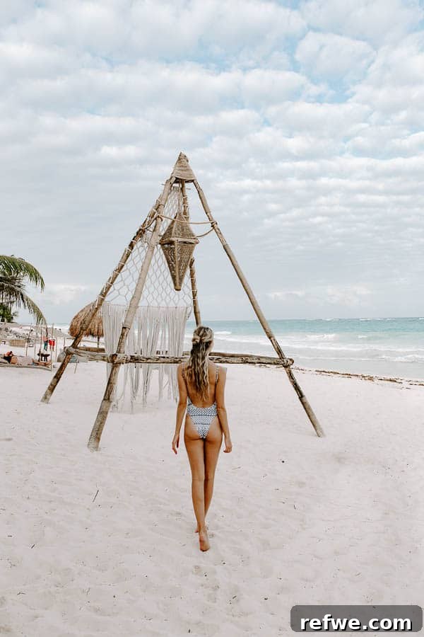 Tulum's Gastronomic Gems: A Foodie's Journey 16 The luxurious beachfront setting of Nomade Tulum with comfortable seating