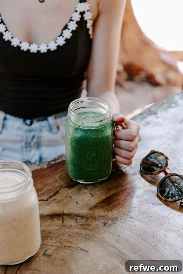 Tulum's Gastronomic Gems: A Foodie's Journey 26 A vibrant green smoothie, a popular healthy option at Raw Love