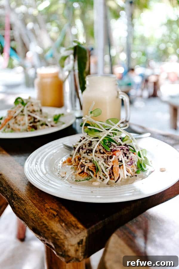 Tulum's Gastronomic Gems: A Foodie's Journey 28 Raw Love's signature raw vegan Pad Thai, a must-try dish