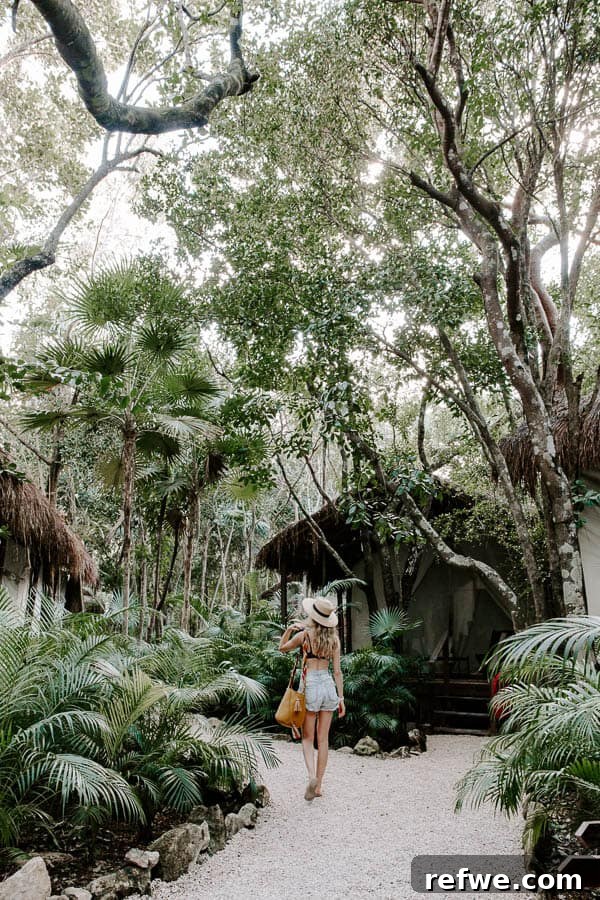 Tulum's Gastronomic Gems: A Foodie's Journey 6 The rustic, yet elegant entrance to Habitas Tulum, an eco-luxury hotel