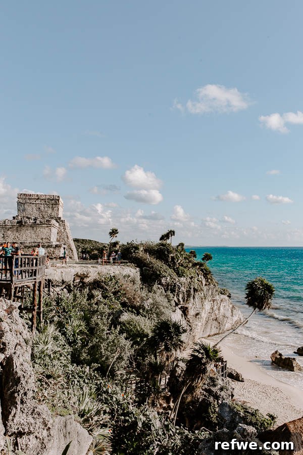 Tulum's Gastronomic Gems: A Foodie's Journey 8 Another view of the ancient Mayan city of Tulum with historical structures
