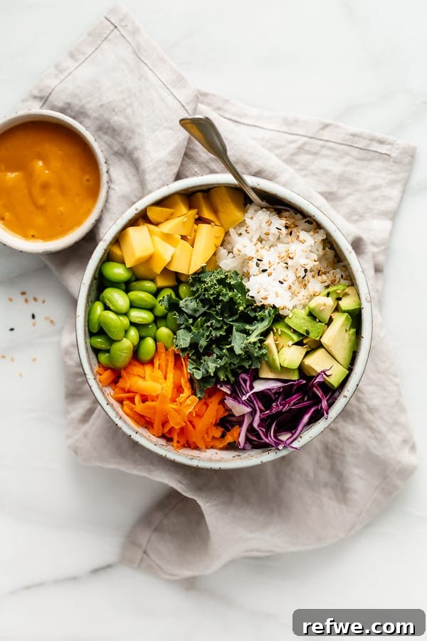 Sunshine Bowls: Vegan Goodness with Spicy Mango Zing 6 buddha bowl with buddha bowl sauce