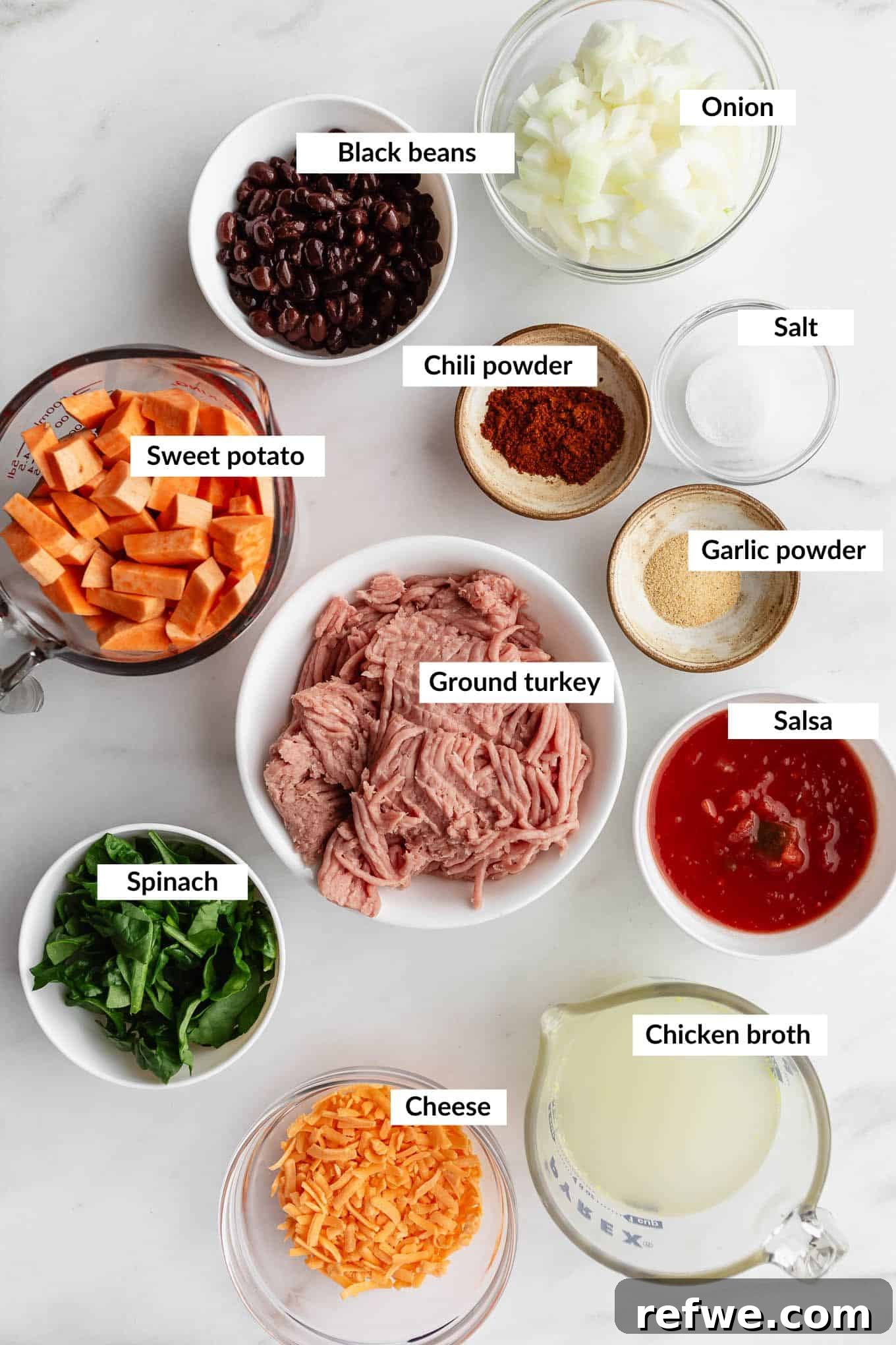 Ground Turkey and Sweet Potato Taco Skillet Recipe 3 Ingredients to make a sweet potato taco skillet.