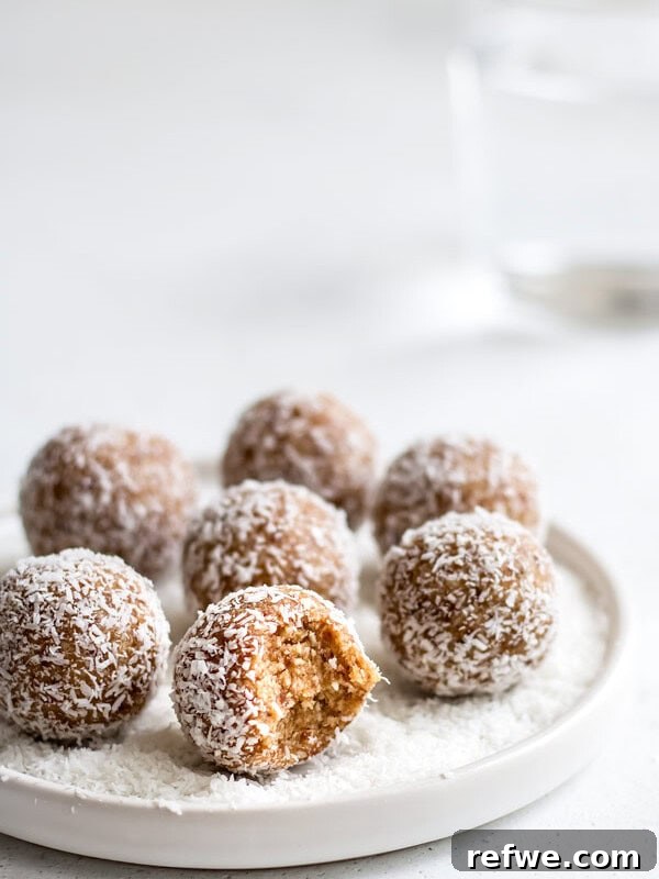Cookie Dough-Stuffed Dates: Sweet Appetizer with Chocolate Chips 11 salted caramel coconut bliss balls