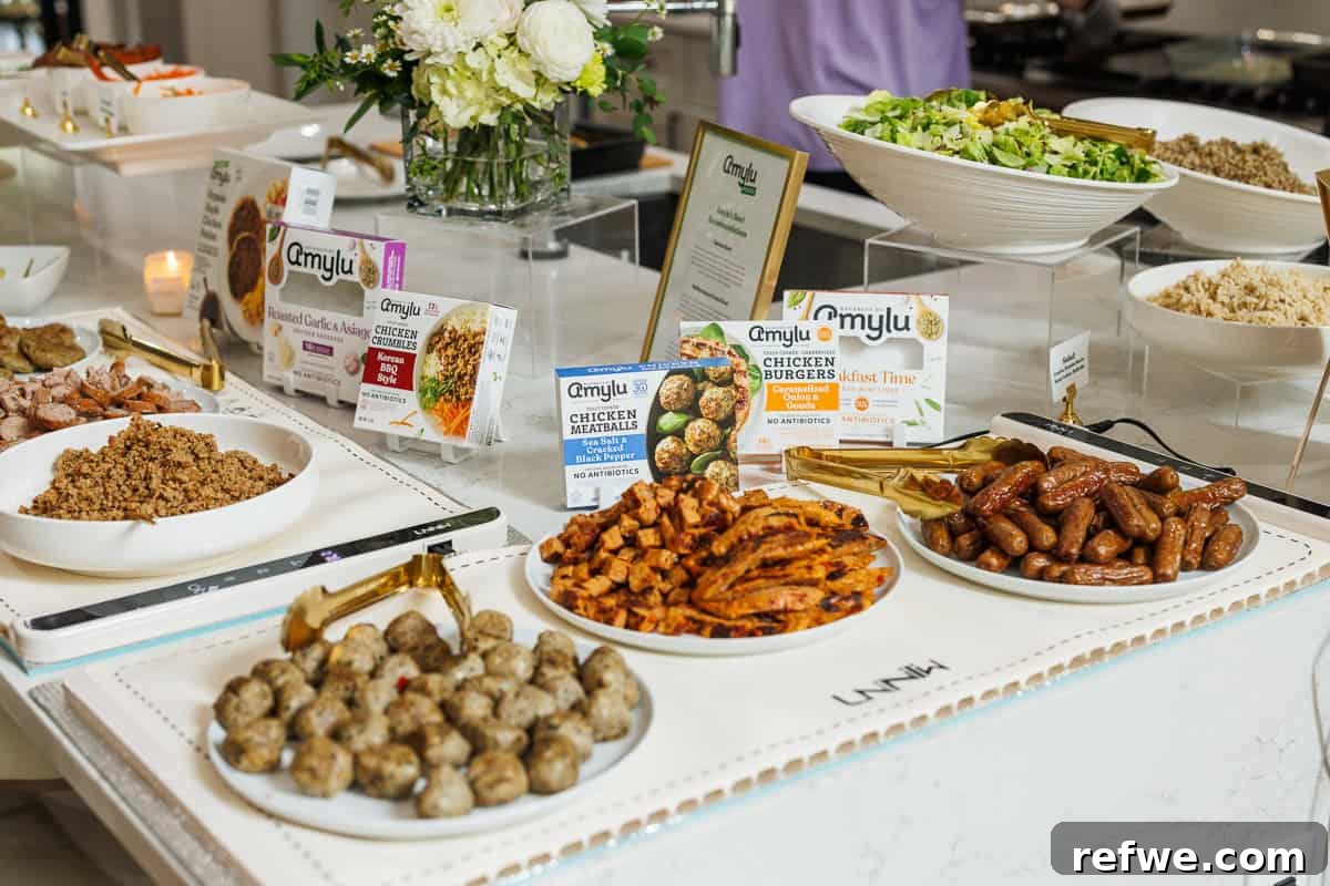Fresh Air Retreat Recap: Highlights from Atlanta, GA 19 a spread of amylu foods products.