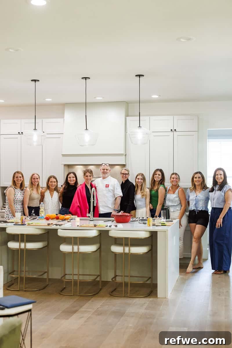 Fresh Air Retreat Recap: Highlights from Atlanta, GA 27 a group of girls with chef bernard from zwilling.