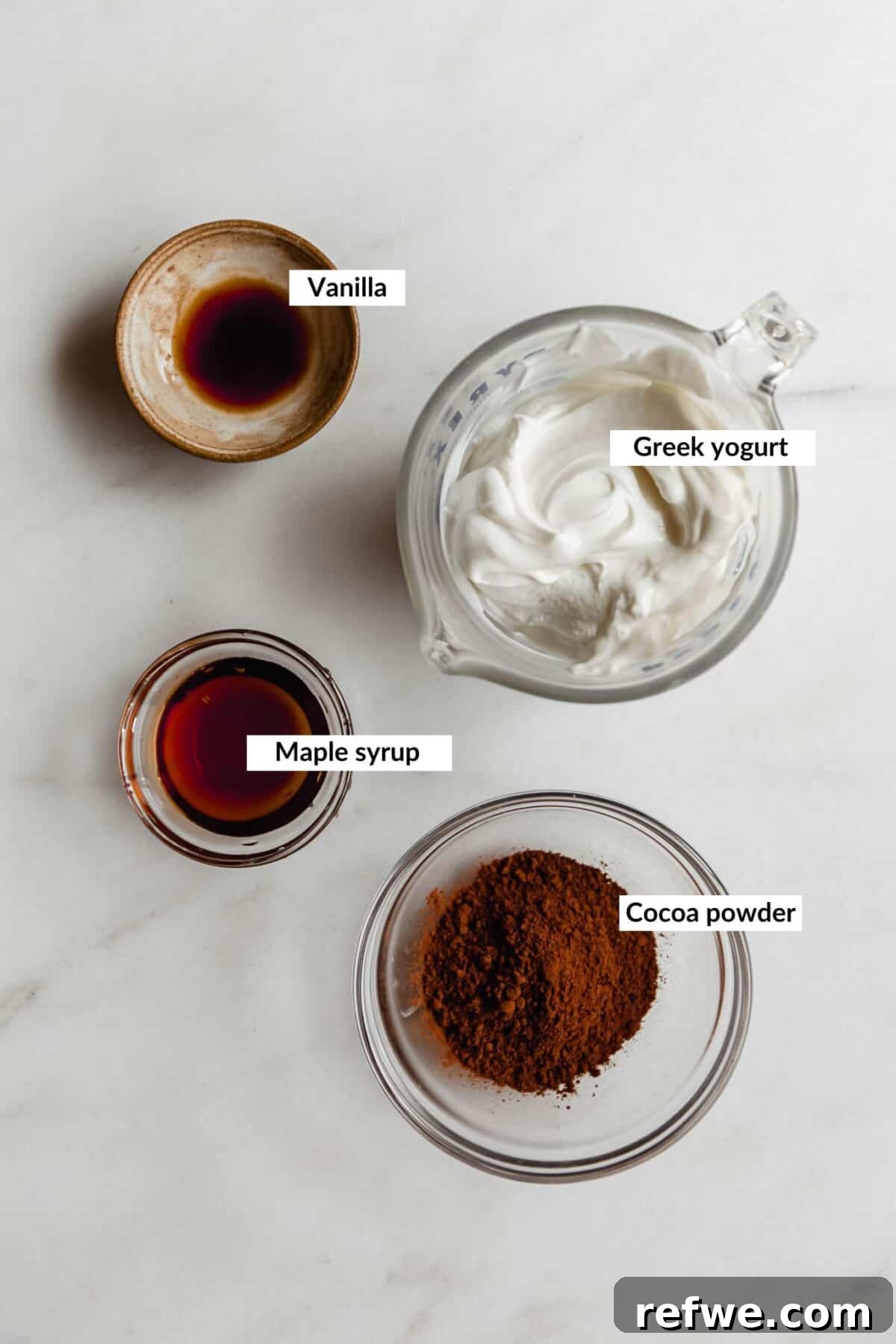 Creamy Greek Yogurt Chocolate Mousse Recipe for Decadent Dessert 3 Ingredients for Greek yogurt chocolate mousse.