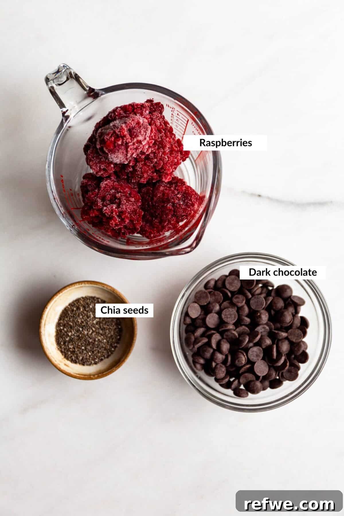 Chocolate Chia Jam Energy Bites: No-Bake Snack Recipe 3 Ingredients to make chocolate chia seed jam bites.