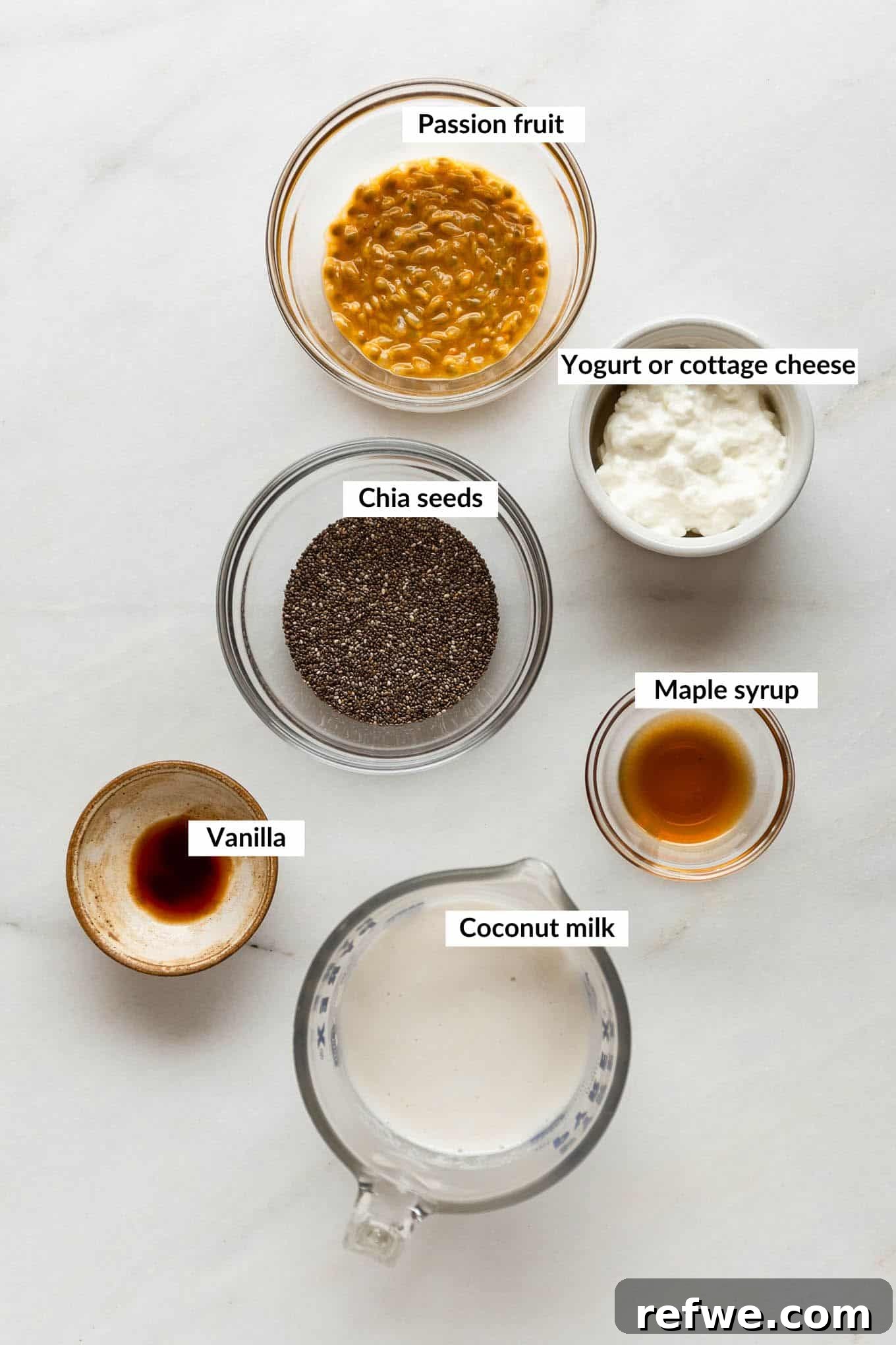 Creamy Passionfruit Chia Pudding Recipe for Breakfast & Dessert 4 ingredients to make passionfruit chia pudding