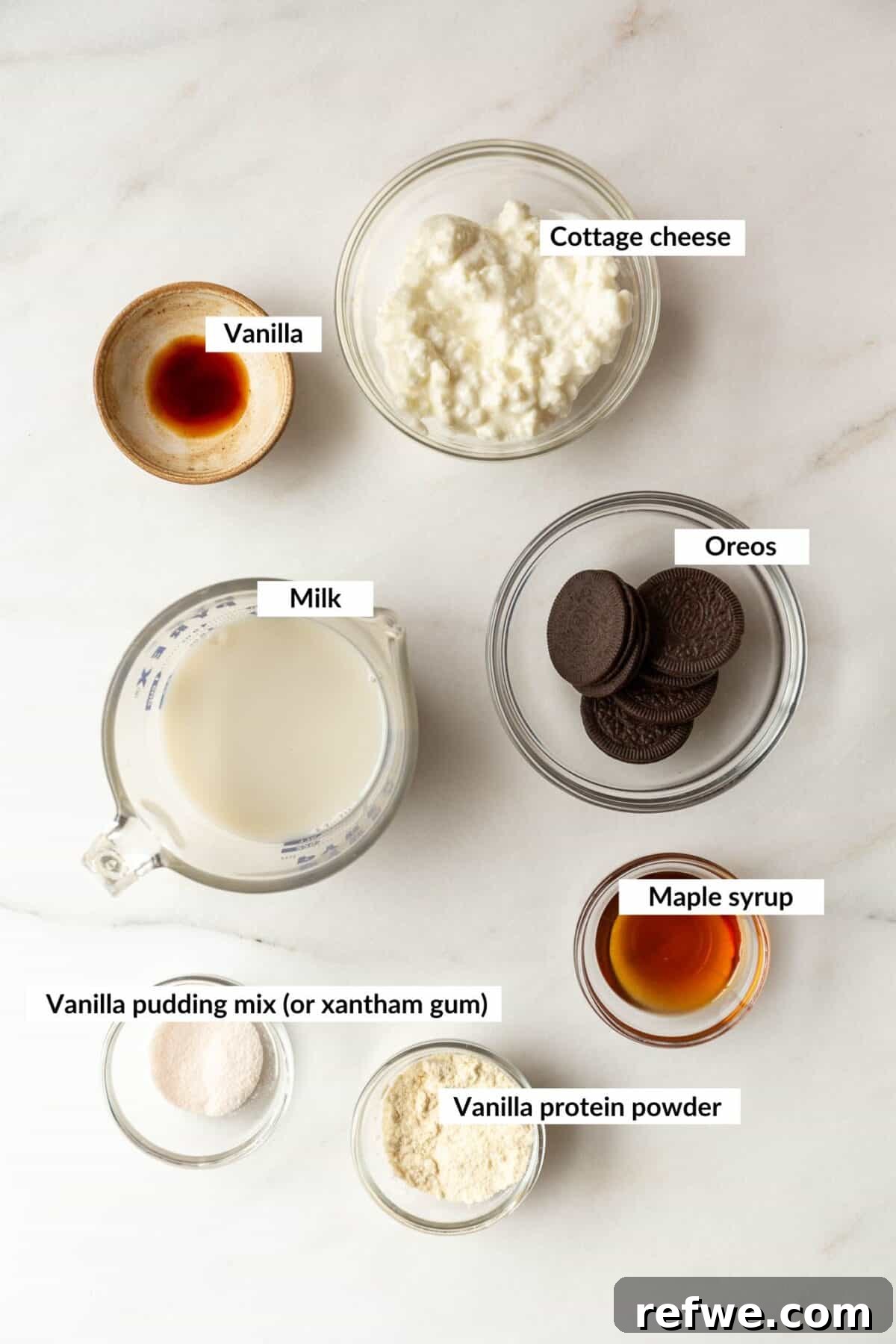 High-Protein Cookies & Cream Recipe for Ninja Creami Ice Cream 4 Ingredients for cookies and cream ninja creami.