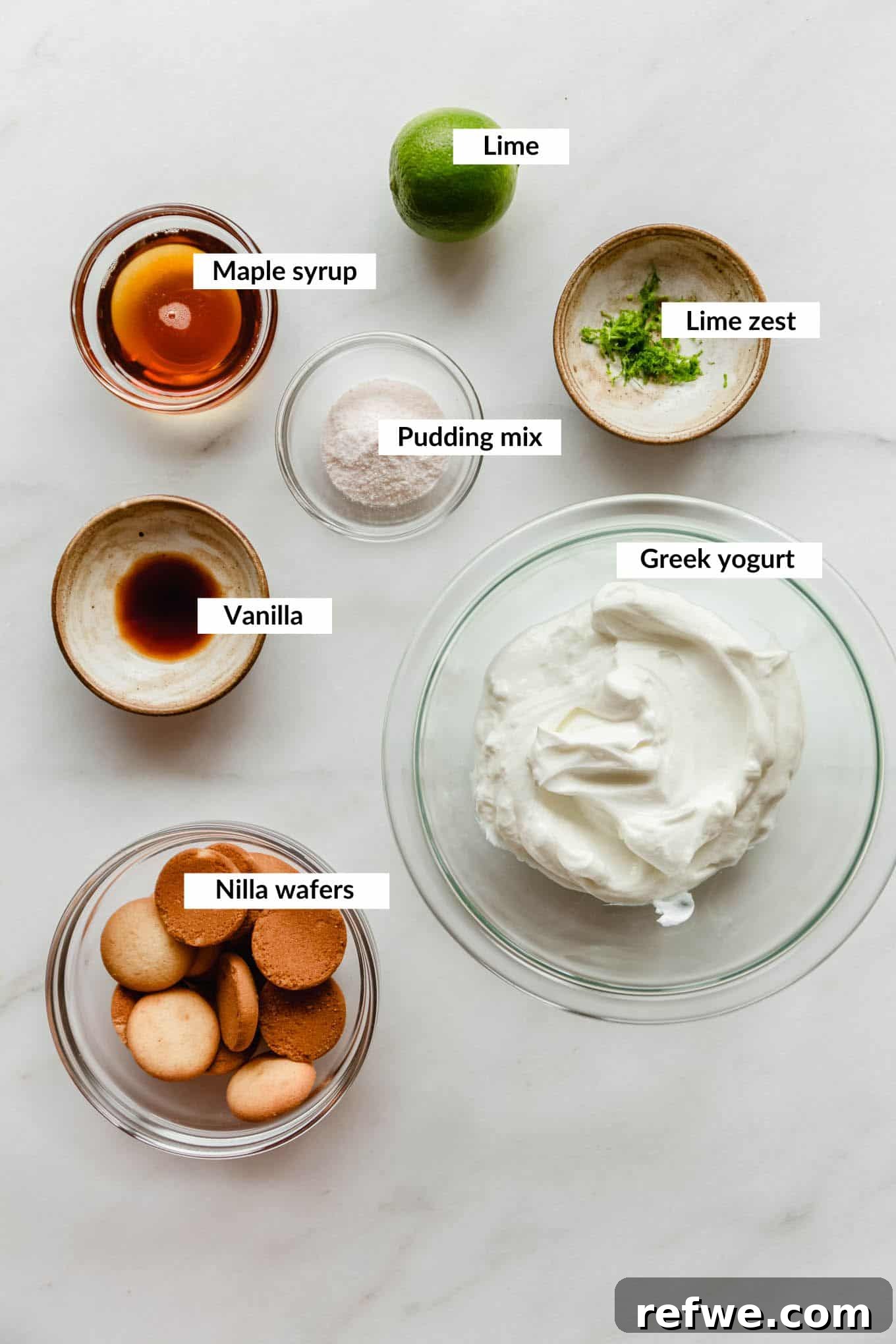 Mini Key Lime Pie Pudding Jars with Greek Yogurt 3 Ingredients to make greek yogurt key lime pie jars.