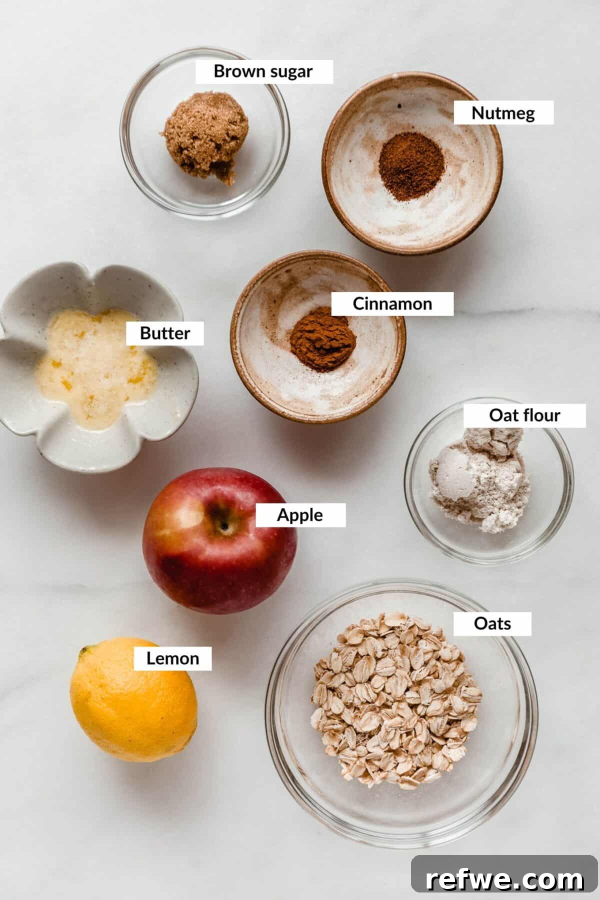 Air Fryer Apple Crisp Recipe — Quick Fall Dessert 3 Ingredients for air fryer apple crisp.