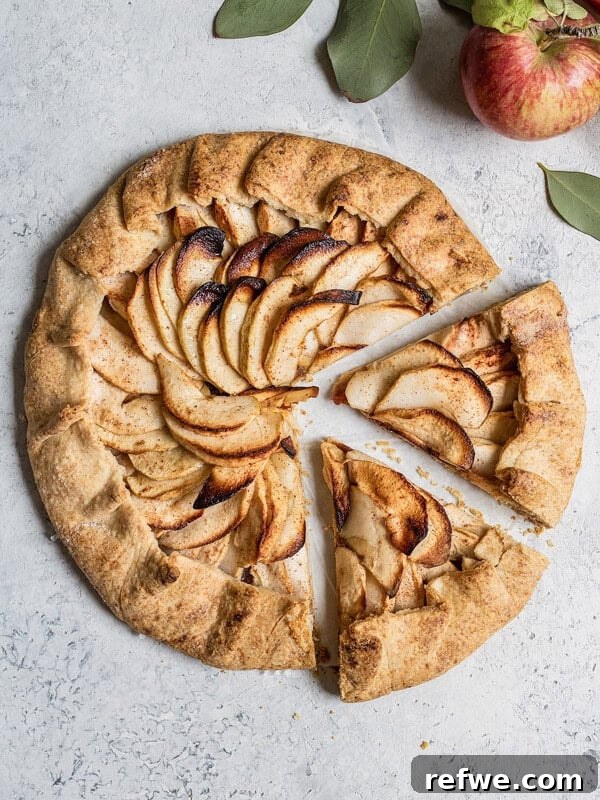 Salted caramel apple galette