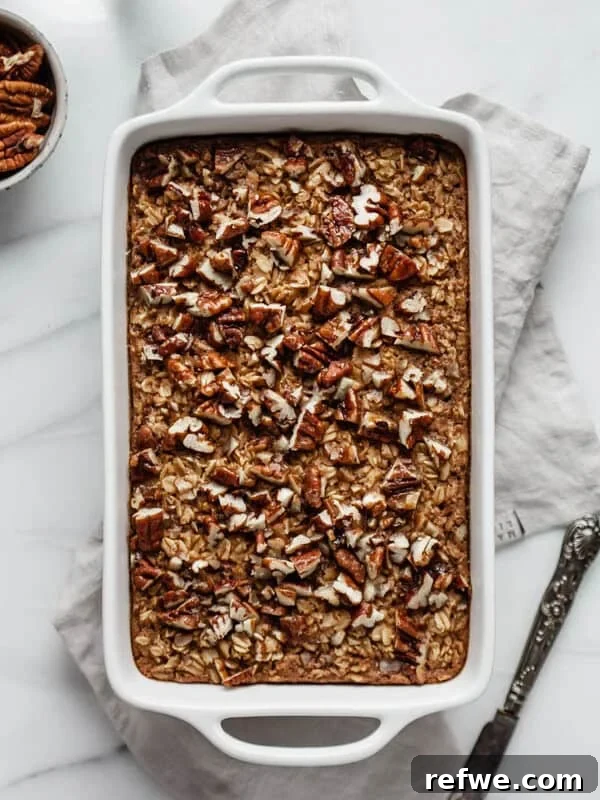 pecan pie baked oatmeal