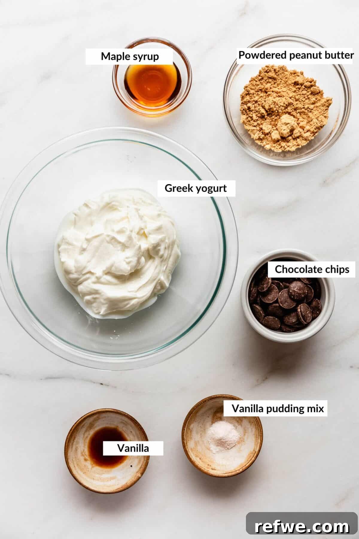 Creamy Greek Yogurt Peanut Butter Mousse Recipe 4 Ingredients for Greek yogurt peanut butter mousse.